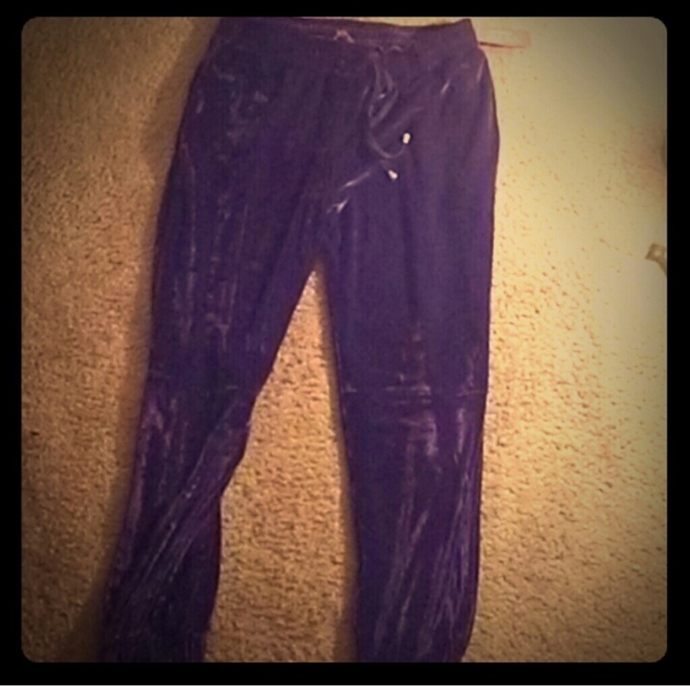 Velvet purple joggers